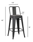 Industrial Metal Bar Stools (Set of 2) - From Where -
