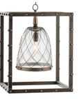Industrial Metal Stud Pendant Light - From Where -