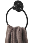Industrial Towel Ring Rustic Pipe Hand Towel Holder Wall Mounted - From Where -
