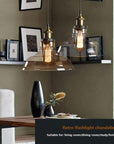 Industrial Vintage Glass Pendant Light - From Where -