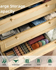 Infurnic 3 Drawer Rattan Dresser - From Where -