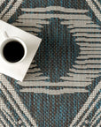 Iris Totem Indoor/Outdoor Flatweave Rug - From Where Finds -