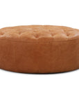 Italian Leather Ottoman - From Where -