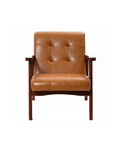 Jacier Faux Leather Upholstered Armchair - From Where -