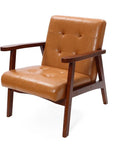 Jacier Faux Leather Upholstered Armchair - From Where -