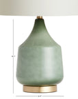 Jade Green Ombre Glass Table Lamp Base - From Where -