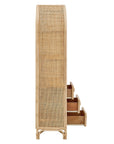 Jane 71" Arched Rattan Bookshelf - From Where Finds -