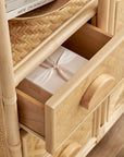 Jane 71" Arched Rattan Bookshelf - From Where Finds -