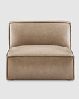 Jonathan Leather Armless Sofa - From Where Finds -