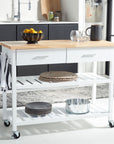 Kiko 2 Drawer 2 Shelf Kitchen Cart- KCH8704A