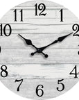 KECYET Wall Clock Battery Operated 10 Inch Gray Silent Non Ticking Country Rustic Design Vintage Retro Decorative for Bathroom Kitchen Living Room Bedroom - From Where -