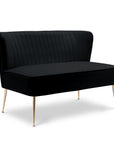 Kenisha 46'' Velvet Loveseat - From Where -