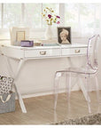 Kenton Wood Writing Desk with Drawers White - From Where -