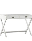 Kenton Wood Writing Desk with Drawers White - From Where -