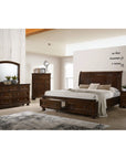 King Size Charron Sleigh Storage Bed - From Where -