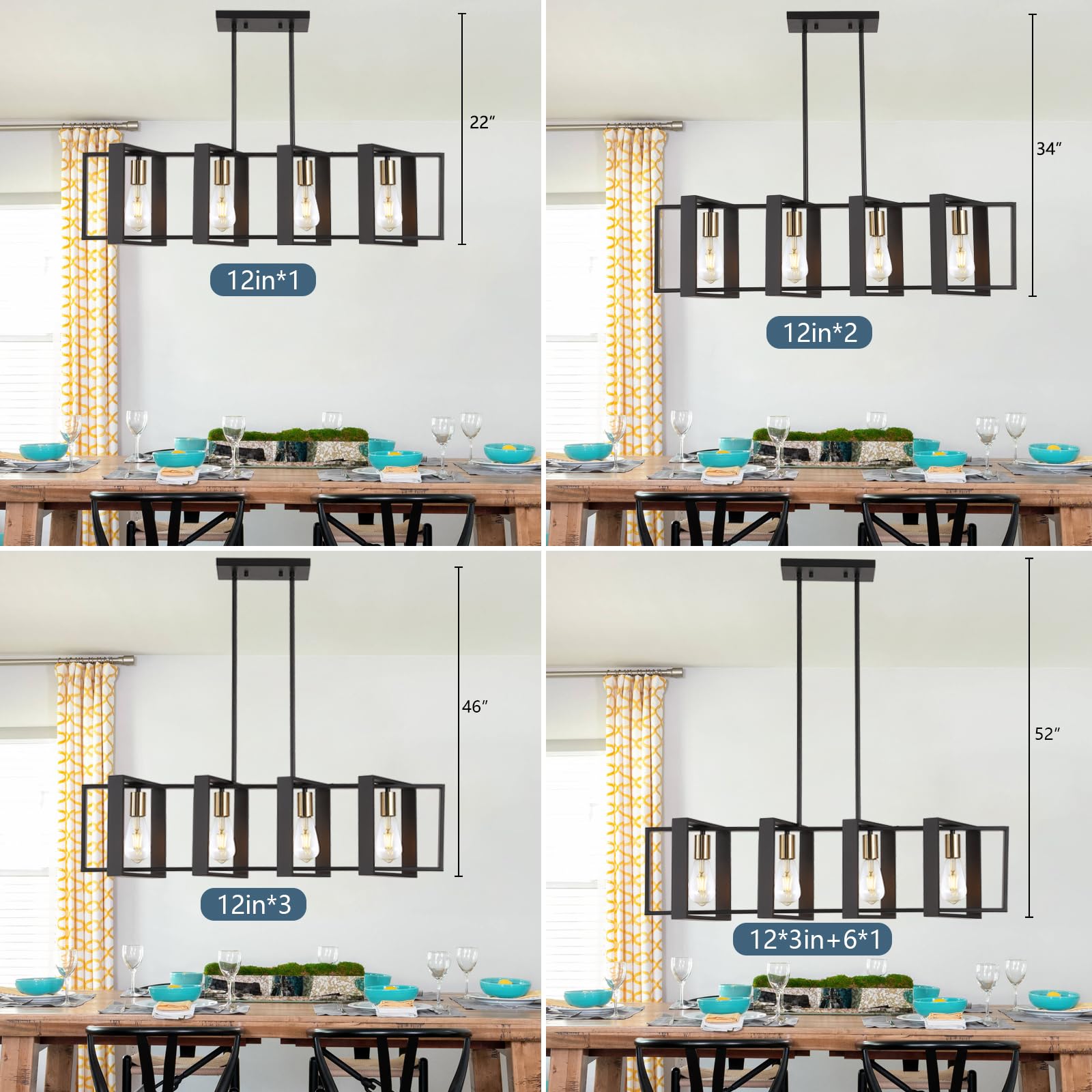 Kitchen Island 4 Lights Chandeliers - From Where -