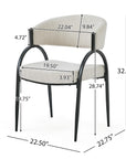 Kitchen Side Chair with Curved Backrest Set of 2 - From Where -