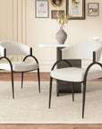 Kitchen Side Chair with Curved Backrest Set of 2 - From Where -