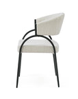 Kitchen Side Chair with Curved Backrest Set of 2 - From Where -