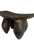 Large Carved Wood Stool - From Where -