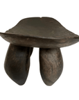 Large Carved Wood Stool - From Where -