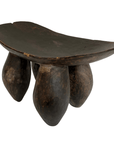 Large Carved Wood Stool - From Where -