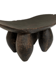 Large Carved Wood Stool - From Where -
