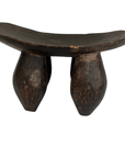 Large Carved Wood Stool - From Where -