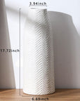 Large Ceramic White Vase - From Where -