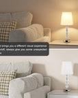 Large Crystal Table Lamps (Set of 2) - From Where -