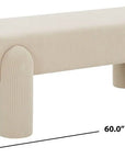 Laurence Corduroy Bench - From Where Finds -