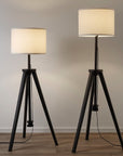 LAUTERS floor lamp, brown - stained ash - From Where -