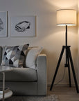 LAUTERS floor lamp, brown - stained ash - From Where -