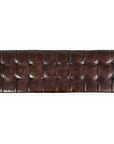 Leather Ottoman Dark Sienna - From Where -