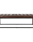 Leather Ottoman Dark Sienna - From Where -