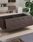 Leather Ottoman with Storage - From Where -