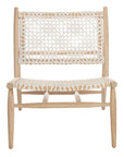 Leather Woven Accent Chair - From Where -
