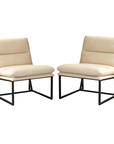 Leatherette Leisure Accent Chairs (Set of 2) - From Where -
