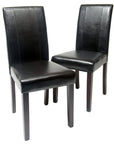 Leatherette Padded Parson Chair (Set of 2) - From Where -