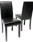 Leatherette Padded Parson Chair (Set of 2) - From Where -