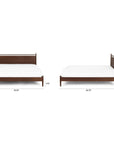 Lenia Wooden Panel Bed in Walnut - From Where Finds -