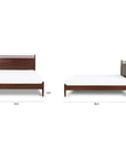 Lenia Wooden Panel Bed in Walnut - From Where Finds -