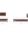 Lenia Wooden Panel Bed in Walnut - From Where Finds -