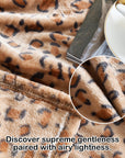 Leopard Print Fleece Throw Blanket - From Where -