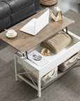Lift Top Coffee Table with Storage Bins - From Where -