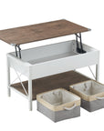 Lift Top Coffee Table with Storage Bins - From Where -