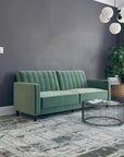 Light Green Velvet Tufted Sofa - From Where -