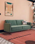 Light Green Velvet Tufted Sofa - From Where -