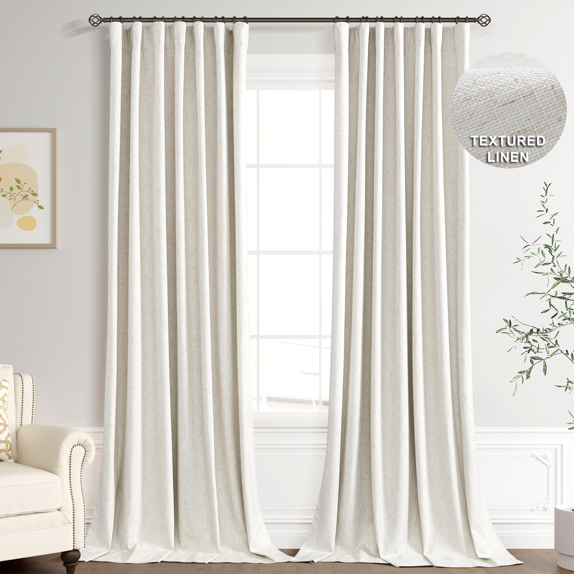 Linen Rod Pocket Blackout Curtains - From Where -