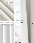 Linen Rod Pocket Blackout Curtains - From Where -